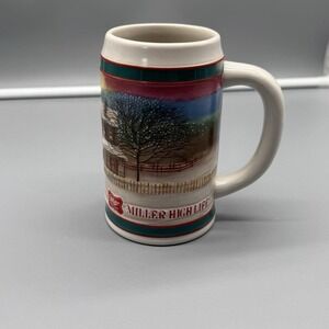 VTG Miller High Life Collector Series Holiday Christmas Sleigh Beer Mug Stein